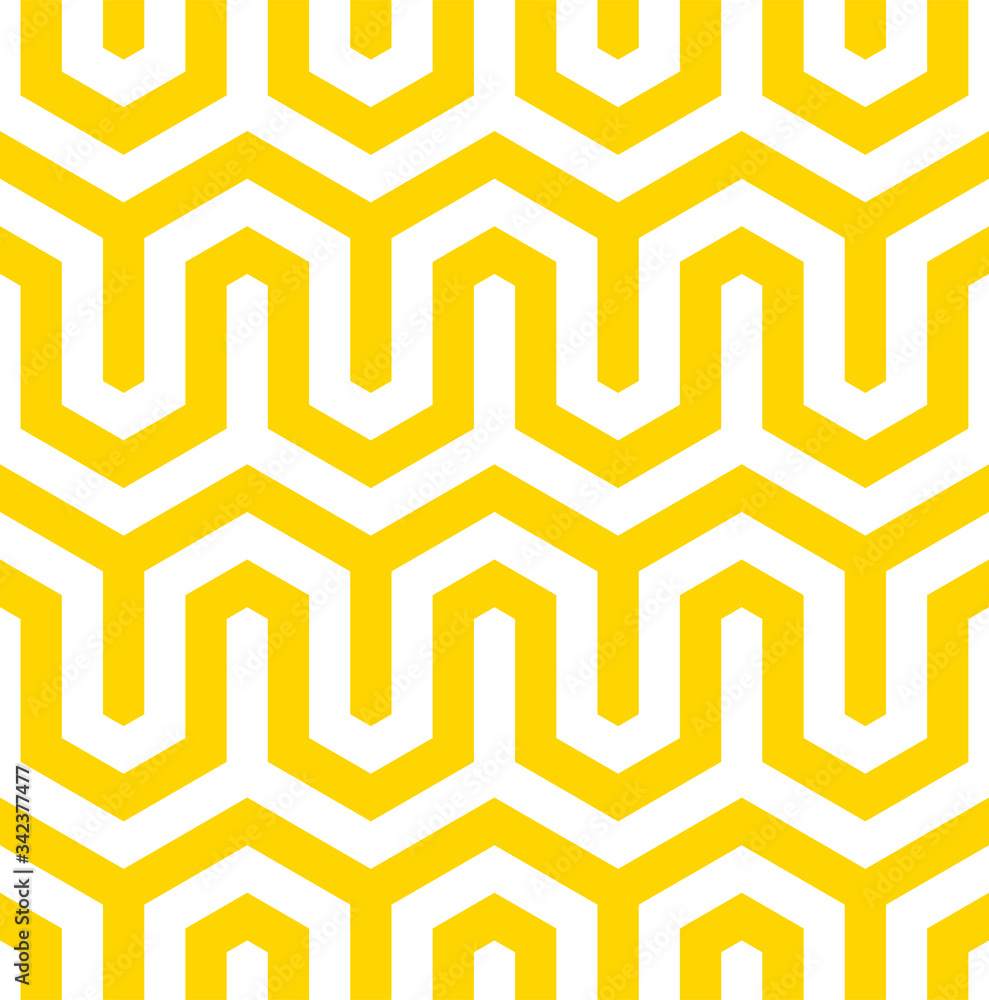 Poster vector yellow geometric pattern. seamless modern linear texture.