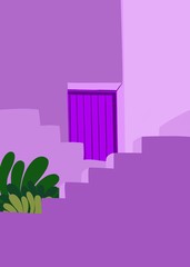 Obraz premium Purple paintings in one place