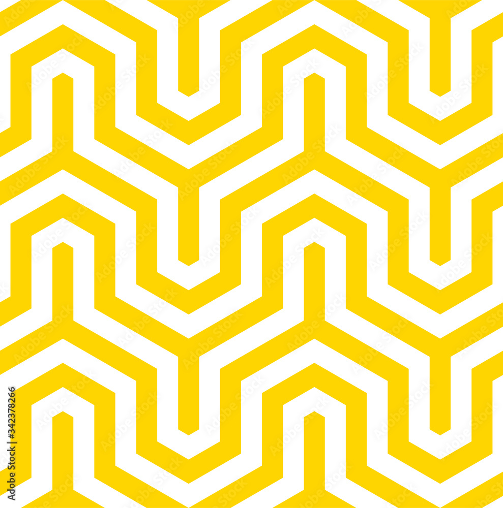 Aufkleber vector yellow geometric pattern. seamless modern linear texture.