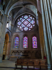 Fototapeta premium Old town Lausanne, Switzerland. The medieval city developed around the Cité promontory sculpted by the Flon and Louve rivers.