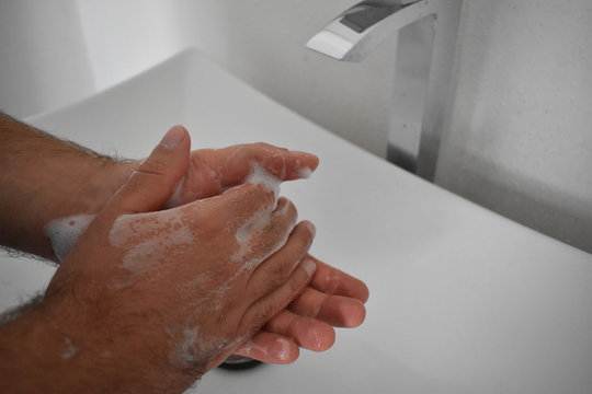 Corona virus prevention - Wash hands with hot water and soap