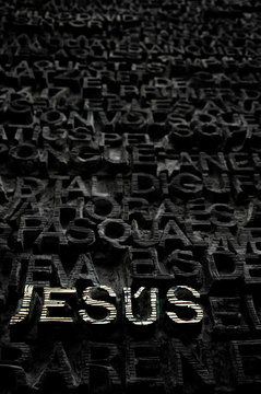 Jesus - Raised Letters on a Door