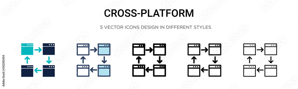 Poster cross-platform icon in filled, thin line, outline and stroke style. vector illustration of two color