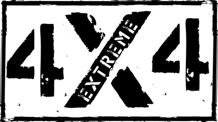 4x4 off-road emblem. Extreme Suv logo vector illustration stamp © Sergey Nikitin