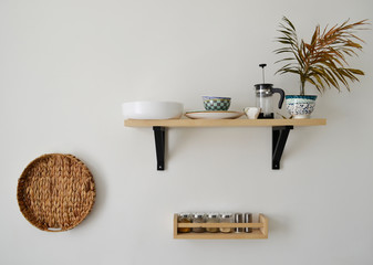 Obraz premium A Decorated Wall in the Kitchen