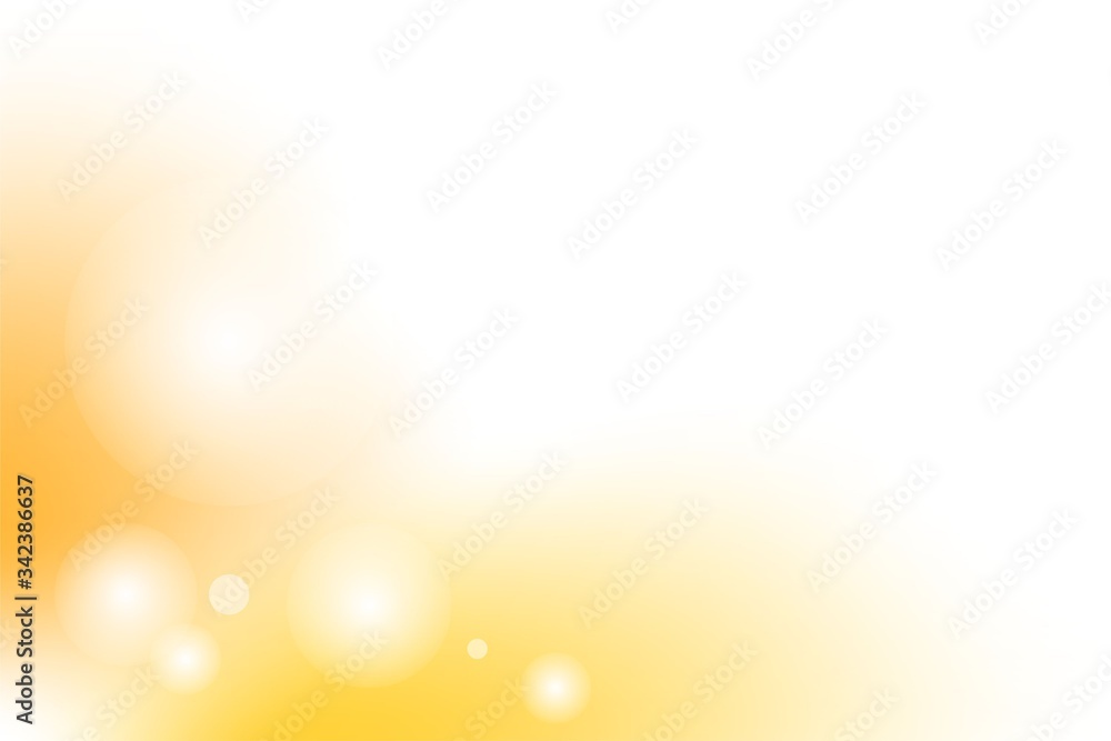 Poster simple abstract soft yellow white bokeh and blur background design template vector