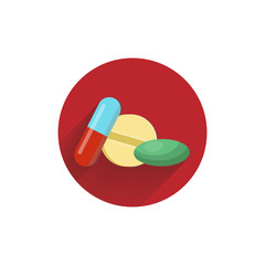 Medical Drugs colorful flat icon with shadow. medical Drugs icon