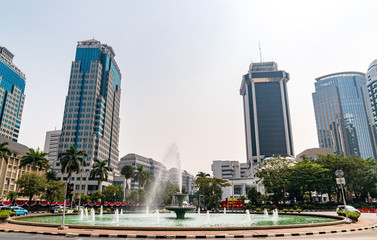 Fountain in Jakarta Downtown, the capital of Indonesia