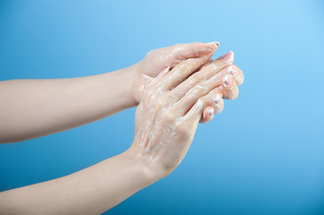 Hand washing to protect against the virus