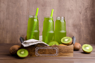Kiwi drink in glass