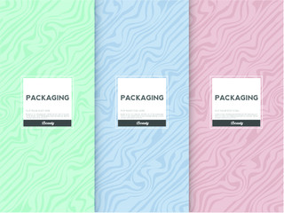 Fototapeta premium Chocolate bar packaging set. Trendy luxury product branding template with label pattern for packaging. Vector design.