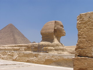 Fototapeta na wymiar Egypt. Sphinx at the pyramid complex of Giza