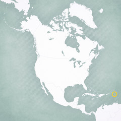 Map of North America - Guadeloupe