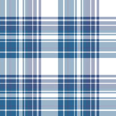 Seamless pattern in interesting dark blue and white colors for plaid, fabric, textile, clothes, tablecloth and other things. Vector image.