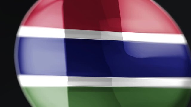 3D intro illustration intro representation of the flag and country of Gambia