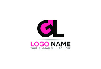 Abstract letter GL L&G logo. This logo icon incorporate with abstract shape in the creative way.