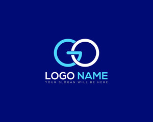 Go and G Letter Icon Vector Logo Template Illustration Design.