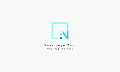 Letter N logo icon design template elements. Letters C & N joint logo icon vector element. CN Logo Letter with Modern Negative space and blue combination color