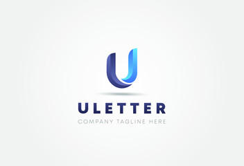 Fototapeta premium Letter U Logo. U Letter Design Vector template.