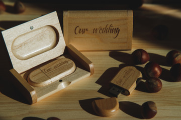 Box with usb flash memory