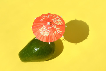 fresh avocado. Pop art design, creative concept of summer and healthy food.