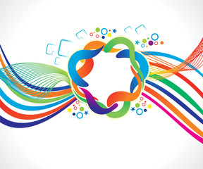 abstract artistic creative colorful wave explode