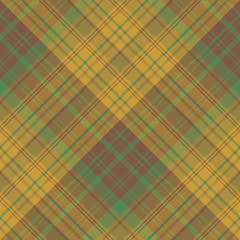 Seamless pattern in interesting brown, green and swamp beige colors for plaid, fabric, textile, clothes, tablecloth and other things. Vector image. 2
