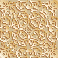 Background with seamless pattern in islamic style