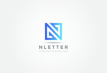 Letter N logo icon design template elements