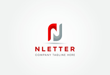 N letter with arrows. Vector design template elements for your application or corporate identity.