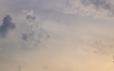 Blue sky, clouds and sun light background