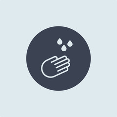hand washing icon. vector symbol of cleanliness and hygiene. we will stop the spread of the coronavirus together