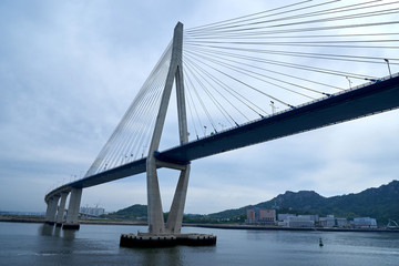 Fototapeta na wymiar Mokpo Bridge in Mokpo-si, South Korea. 