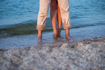 man walking on the beach
