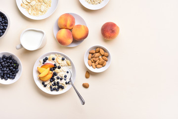 Oatmeal porridge in bowl