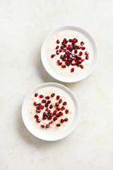 Obraz na płótnie Canvas Pomegranate oats porridge