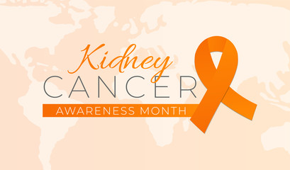 Kidney Cancer Awareness Month Background Illustration