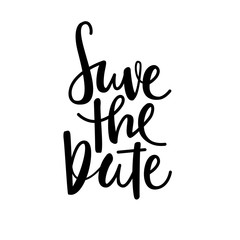 Save the date. lettering