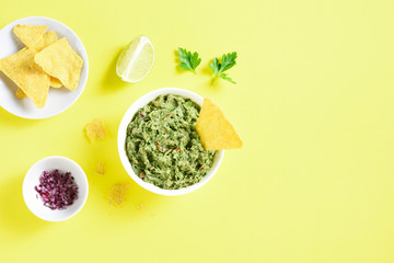 Guacamole dip in bowl