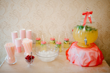 lemonade and dyeing for the candy bar