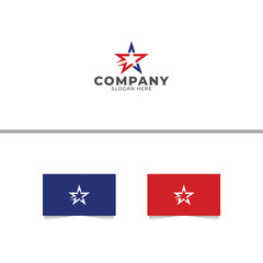 Obraz premium Arrow Rock star Logo Design Template