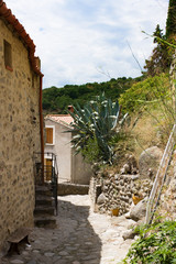 Little village of Eus, one of the most beautiful villages of France