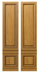 Classic wood panel 900mm wood with veneer and gold elements
