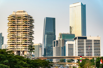 Central Business District of Jakarta. The capital of Indonesia