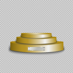 Vector glass award. Statuette for the winner.