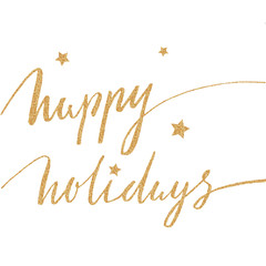 hand drawn Happy holidays lettering
