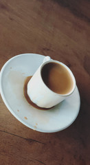 cup of coffee on a table