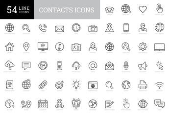 Contacts Icon Set Art Kit