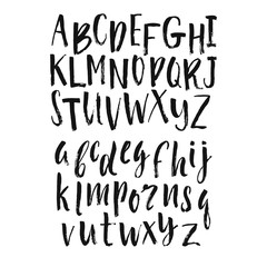 Vector alphabet. Hand drawn letters. Letters of the alphabet written with a brush.