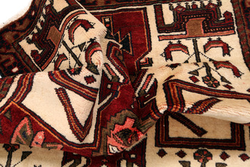Old and modern Persian Colourful Arabesque and handmade carpet, rug gelim, and Gabbeh with the...